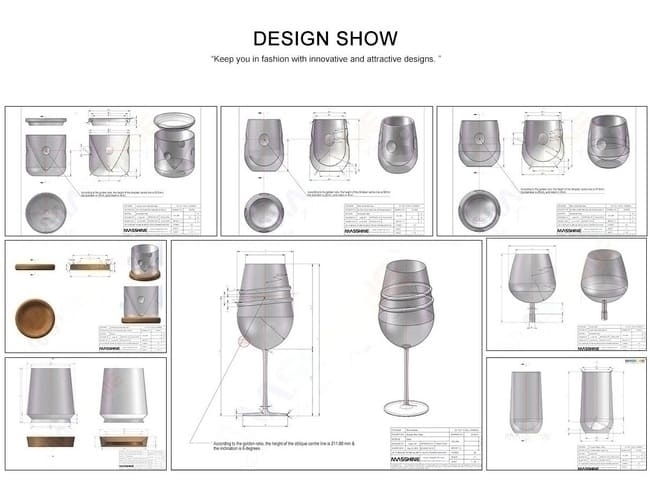Taza de cerveza helada 18 onzas única de cristal doble grabada al agua fuerte real del Borosilicate de cerveza de la pared 6